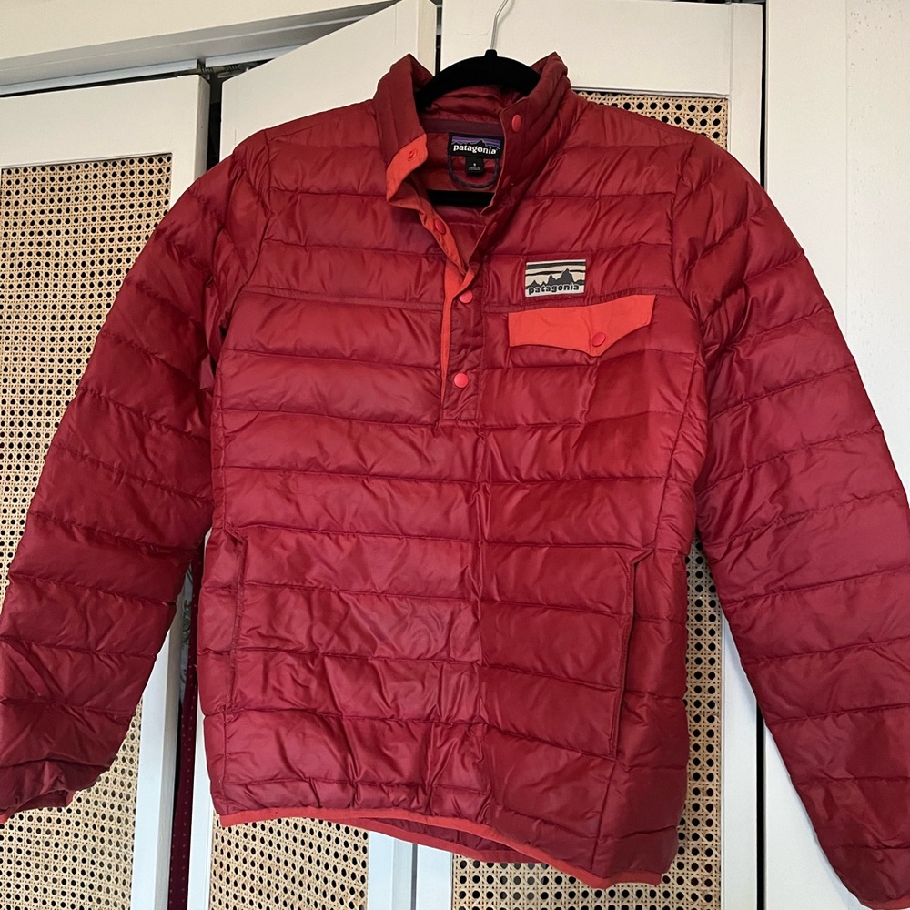 Red Patagonia Pullover Sz S